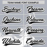 Custom Gray White Personalized Ink Pattern Authentic Baseball Jersey