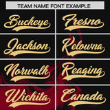 Custom Black Crimson Personalized Ink Pattern Authentic Baseball Jersey