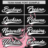 Custom Black Light Pink Personalized Ink Pattern Authentic Baseball Jersey