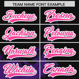 Custom Black Purple Personalized Ink Pattern Authentic Baseball Jersey