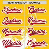 Custom Gold White Personalized Ink Pattern Authentic Baseball Jersey