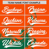 Custom Orange Kelly Green Personalized Ink Pattern Authentic Baseball Jersey