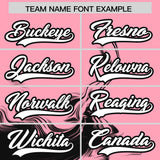 Custom Light Pink Black Personalized Ink Pattern Authentic Baseball Jersey
