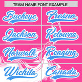 Custom Pink White Personalized Ink Pattern Authentic Baseball Jersey