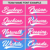 Custom Pink Powder Blue Personalized Ink Pattern Authentic Baseball Jersey