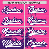 Custom Pink Purple Personalized Ink Pattern Authentic Baseball Jersey