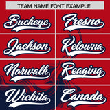Custom Red Navy Personalized Ink Pattern Authentic Baseball Jersey