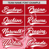Custom Red Light Pink Personalized Ink Pattern Authentic Baseball Jersey