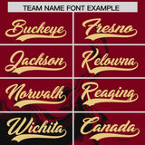 Custom Crimson Black Personalized Ink Pattern Authentic Baseball Jersey