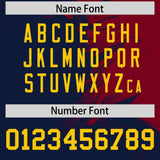 Custom Crimson Navy Personalized Ink Pattern Authentic Baseball Jersey