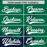 Custom Kelly Green Navy Personalized Ink Pattern Authentic Baseball Jersey