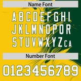 Custom Green Gold Personalized Ink Pattern Authentic Baseball Jersey