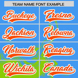 Custom Powder Blue Neon Green Personalized Ink Pattern Authentic Baseball Jersey