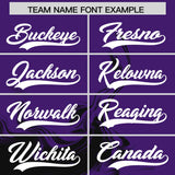 Custom Purple Black Personalized Ink Pattern Authentic Baseball Jersey