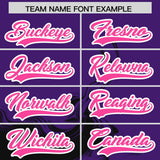 Custom Purple Black Personalized Ink Pattern Authentic Baseball Jersey
