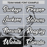 Custom Gray Black Personalized Ink Pattern Authentic Baseball Jersey