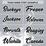 Custom Gray White Personalized Ink Pattern Authentic Baseball Jersey