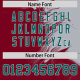 Custom Gray Crimson Personalized Ink Pattern Authentic Baseball Jersey