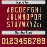 Custom Black Crimson Personalized Ink Pattern Authentic Baseball Jersey