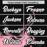 Custom Black Light Pink Personalized Ink Pattern Authentic Baseball Jersey