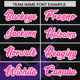 Custom Black Purple Personalized Ink Pattern Authentic Baseball Jersey