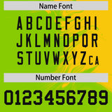 Custom Gold Neon Green Personalized Ink Pattern Authentic Baseball Jersey