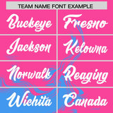 Custom Pink Powder Blue Personalized Ink Pattern Authentic Baseball Jersey
