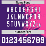 Custom Pink Purple Personalized Ink Pattern Authentic Baseball Jersey