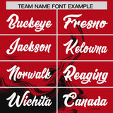 Custom Red Black Personalized Ink Pattern Authentic Baseball Jersey