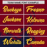Custom Crimson Navy Personalized Ink Pattern Authentic Baseball Jersey