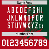 Custom Green Red Personalized Ink Pattern Authentic Baseball Jersey