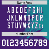 Custom Aqua Purple Personalized Ink Pattern Authentic Baseball Jersey