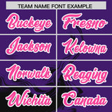Custom Purple Black Personalized Ink Pattern Authentic Baseball Jersey