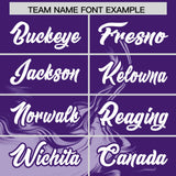 Custom Purple Light Purple Personalized Ink Pattern Authentic Baseball Jersey