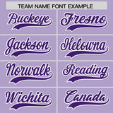 Custom Light Purple Classic Style Authentic Baseball Jersey