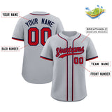 Custom Gray Classic Style Authentic Baseball Jersey