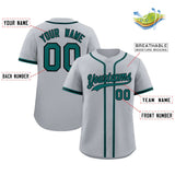 Custom Gray Classic Style Authentic Baseball Jersey