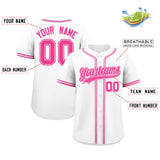 Custom White Classic Style Authentic Baseball Jersey