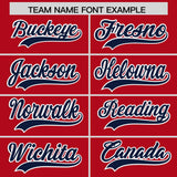 Custom Red Classic Style Authentic Baseball Jersey