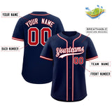 Custom Navy Classic Style Authentic Baseball Jersey