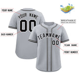 Custom Gray Classic Style Authentic Baseball Jersey