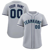 Custom Gray Classic Style Authentic Baseball Jersey