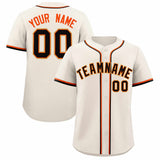 Custom Cream Classic Style Authentic Baseball Jersey