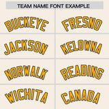 Custom Cream Classic Style Authentic Baseball Jersey