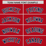 Custom Red Classic Style Authentic Baseball Jersey
