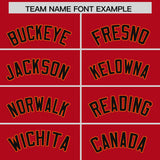 Custom Red Classic Style Authentic Baseball Jersey