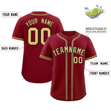 Custom Crimson Classic Style Authentic Baseball Jersey