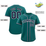 Custom Aqua Classic Style Authentic Baseball Jersey