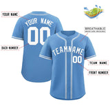 Custom Light Blue Classic Style Authentic Baseball Jersey