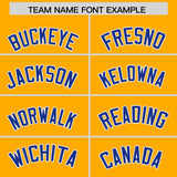 Custom Yellow Classic Style Authentic Baseball Jersey
